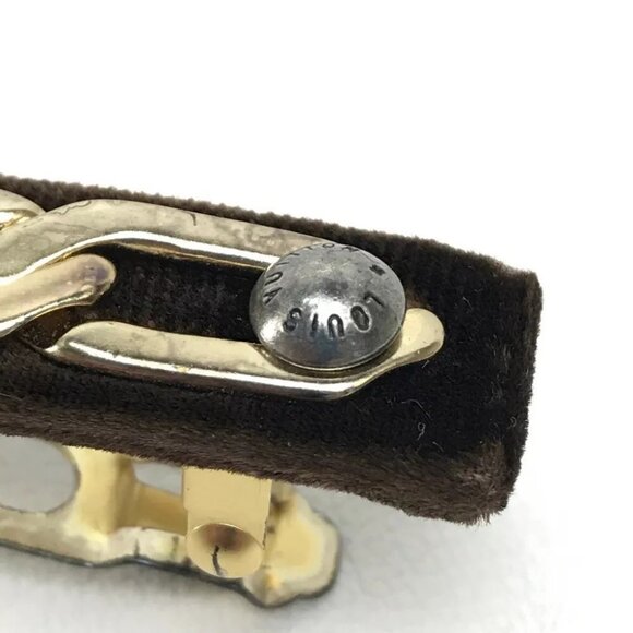 LOUIS VUITTON Pre-shoes Valletta Hair Accessories Brown/Green Velor/Metal main image 12